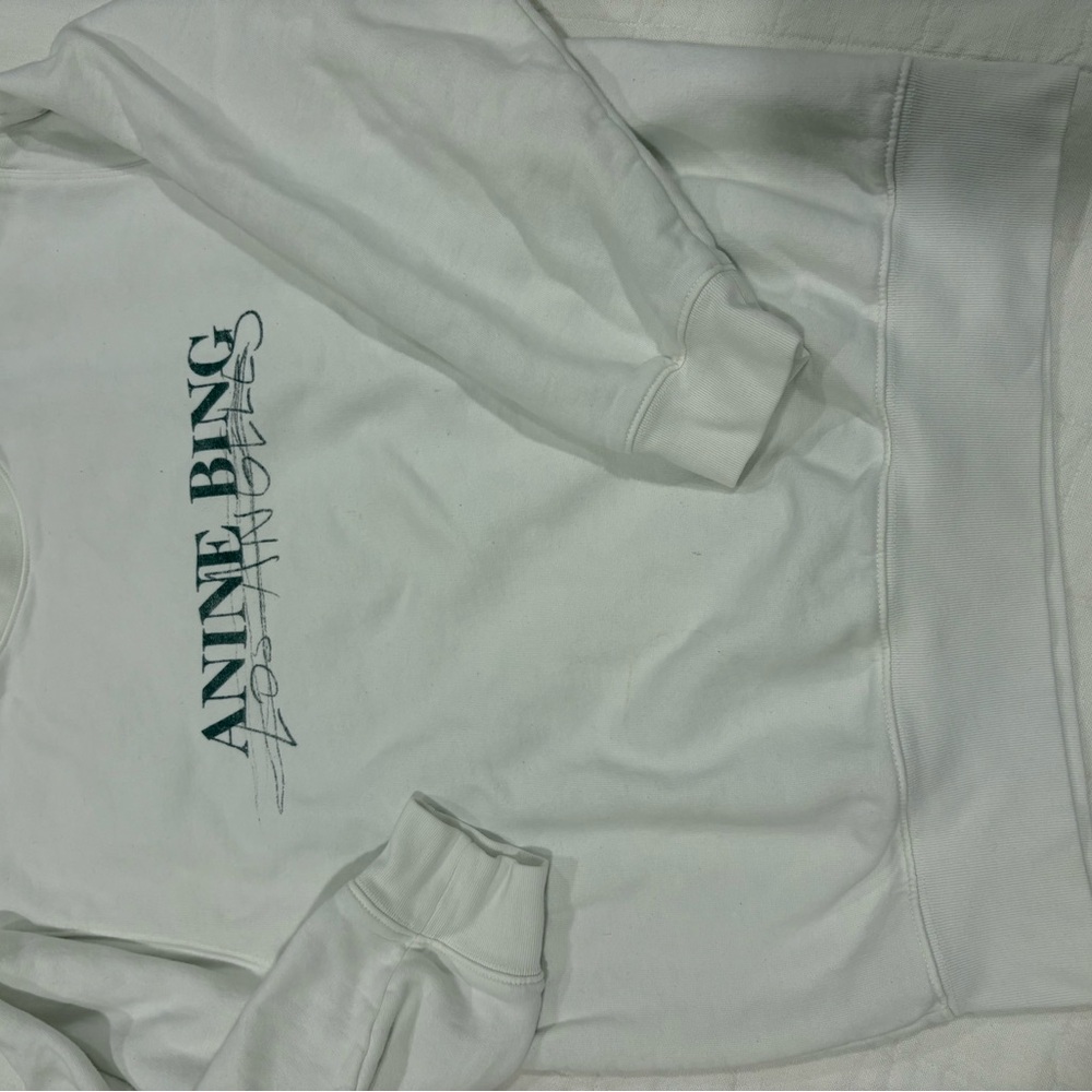 Anine Bing Spencer Cream Sweatshirt